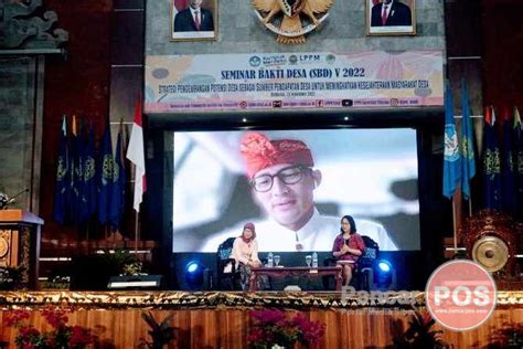 Sandiaga Uno Sampaikan Keunggulan Desa Wisata Di Bali Dalam Seminar