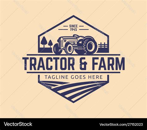 Tractor logo template farm logo Royalty Free Vector Image