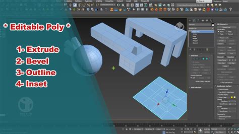 Ds Max Beginner Tutorial Editable Poly Extrude Polygon Bevel