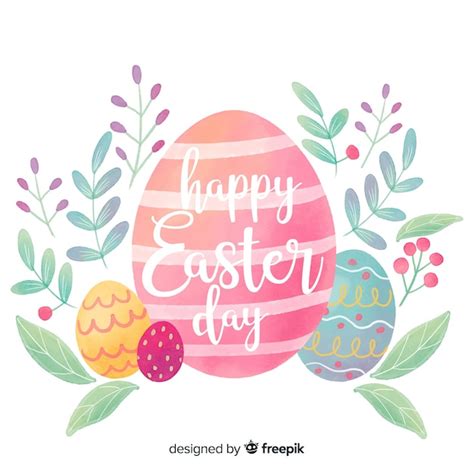 Feliz día de pascua | Vector Gratis