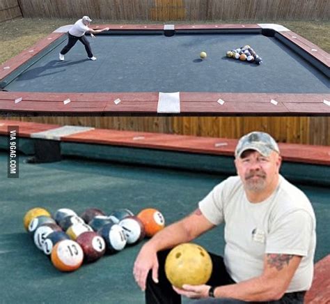 Giant Pool Table Funny Outdoor Bowling Backyard Games Pool Table