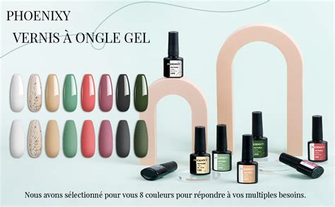 Phoenixy Kit Vernis Semi Permanent Complet Avec 36W Lampe U V 8