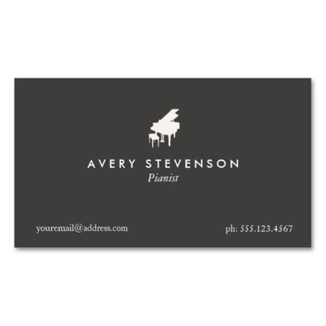 Pianist Piano Music Teacher Grand Piano Business Card Zazzle Unique