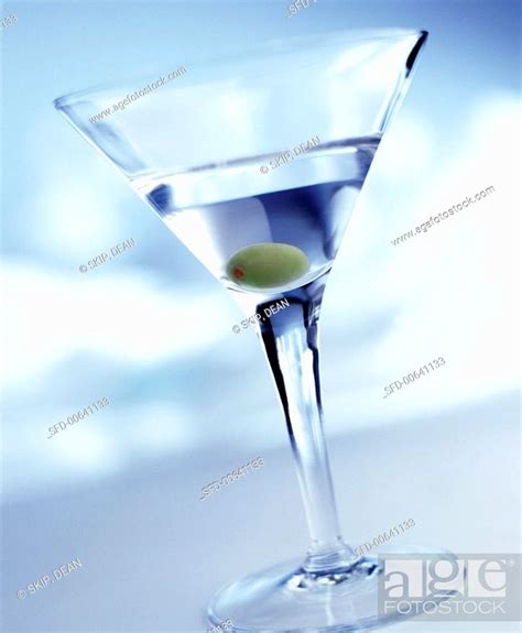 Martini with green olive, Stock Photo, Picture And Rights Managed Image ...