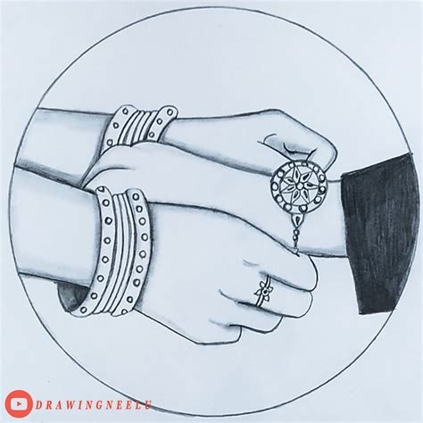 Easy Way To Draw Tying Raksha Bandhan In Hand Pencil Sketch For Beginner Easy Drawing Tutorial