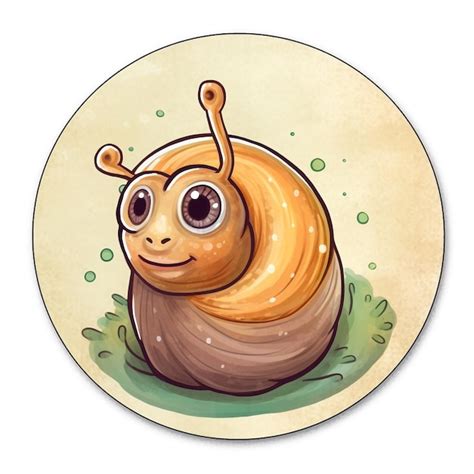 Colorful Cute Snail Illustration Premium Ai Generated Image