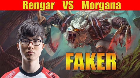 SKT T1 Faker Rengar Jungle Vs Morgana Rank NA KR LOL REPLAYS