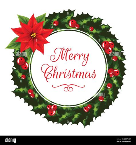 Circle With Merry Christmas Text And Details Stock Vector Image And Art