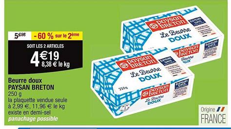 Promo Beurre Doux Paysan Breton Chez Cora ICatalogue Fr