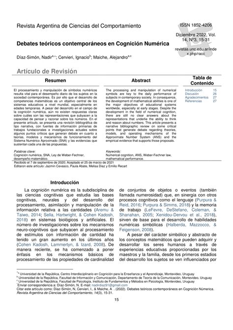 PDF Debates teóricos contemporáneos en Cognición Numérica