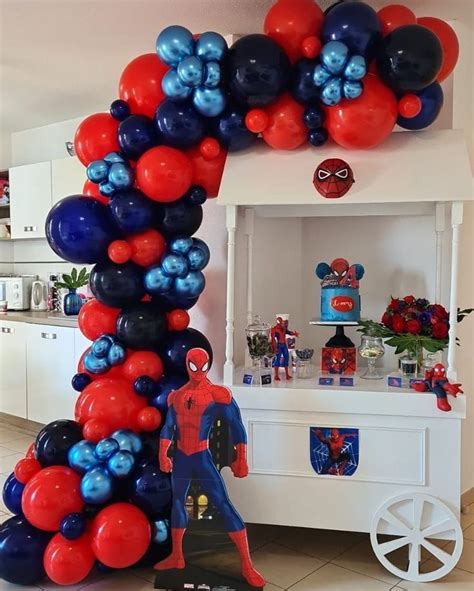 Anniversaire D Cospiderman Ballons Organiques Spiderman Birthday