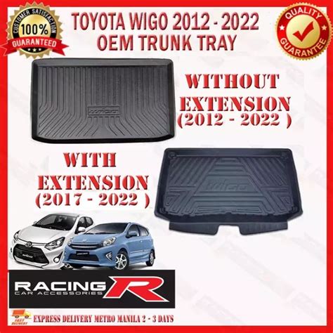 Toyota Wigo To Oem Rear Trunk Tray Or Cargo Tray With And