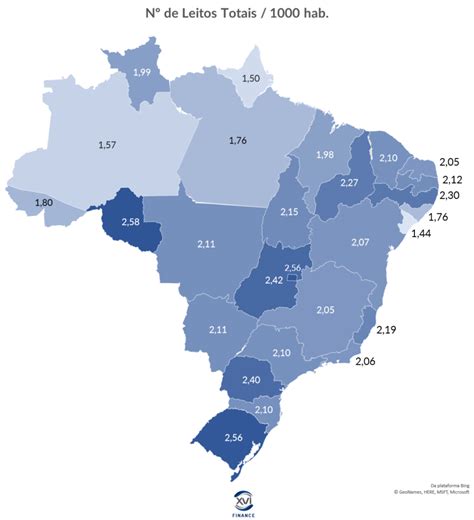 Mapa Da Oferta De Leitos Hospitalares No Brasil Xvi Finance