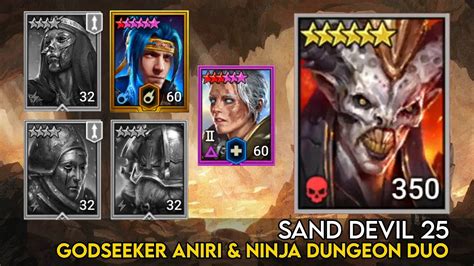 Sand Devil Godseeker Aniri Ninja Dungeon Duo Raid Shadow Legends