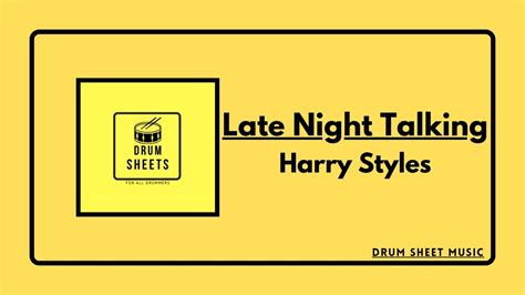 Late Night Talking Harry Styles Drum Sheet Music Youtube