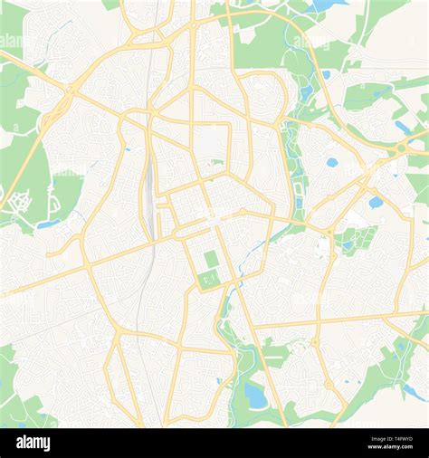 Printable Map Of La Roche Sur Yon France With Main And Secondary Roads