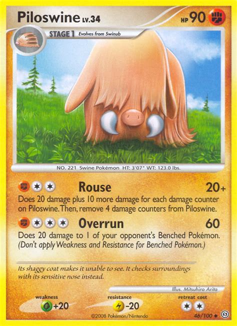 Piloswine Pokémon Myp Cards