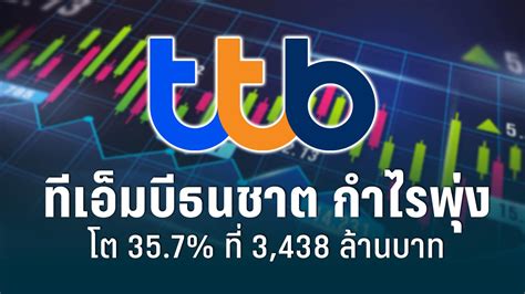 Ttb ไตรมาส 2 กำไรโต 357 ที่ 3438 ล้านบาท ค่าธรรมเนียมโต สำรองลด