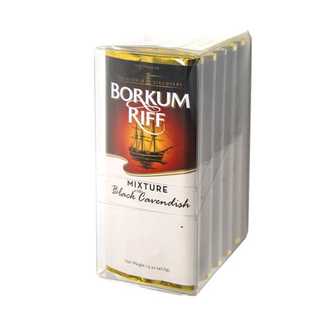 Borkum Riff Black Cavendish Pipe Tobacco 5 Pockets Of 15 Oz Tobacco Stock