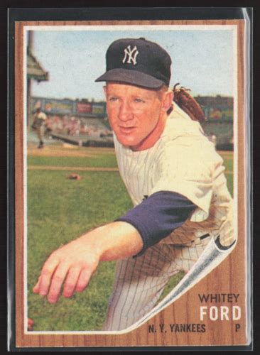 1962 TOPPS WHITEY FORD 310 NY YANKEES VINTAGE BASEBALL CARD EBay