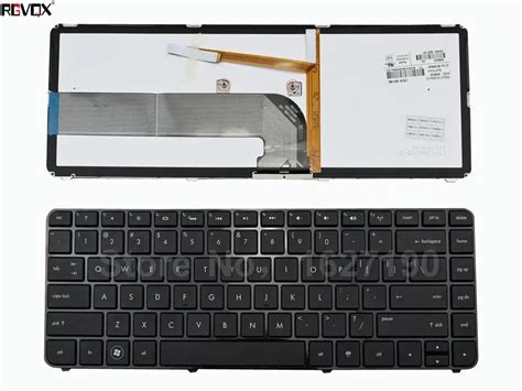 New US Laptop Keyboard For HP DV4 3000 GLOSSY FRAME BLACK Backlit PN SG