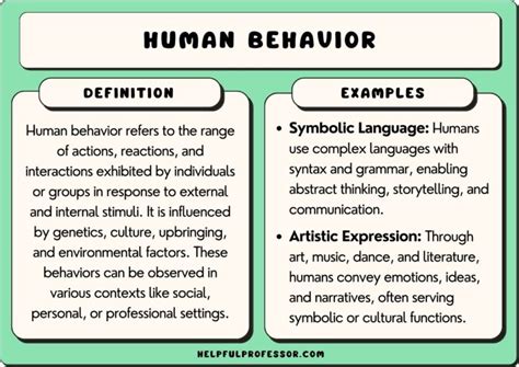 Human Behavior Examples