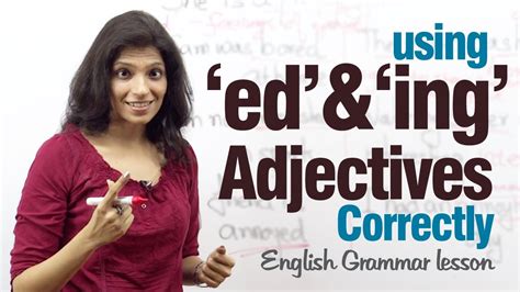 Using Ed And Ing Adjectives Correctly English Grammar Lesson