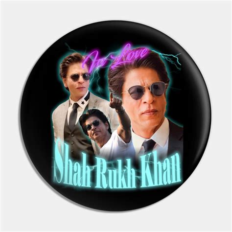 Fan Art Collage Shah Rukh Khan - Shahrukh Khan - Pin | TeePublic