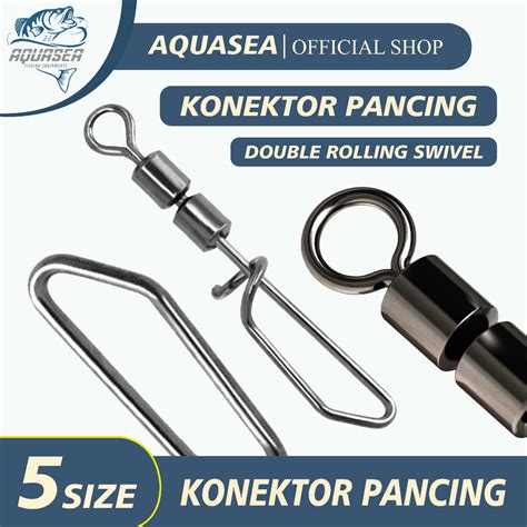 Jual AQUASEA Kili Kili Double Rolling Swivel Konektor Pancing Casting