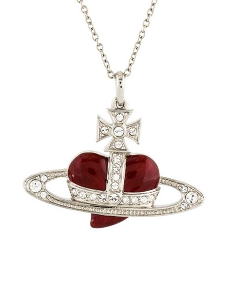 Vivienne Westwood Diamante Heart Pendant Necklace Necklaces