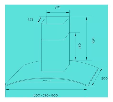 CAMPANA DE COCINA TST LACAR CRISTAL 60CM PARED CON MOTOR