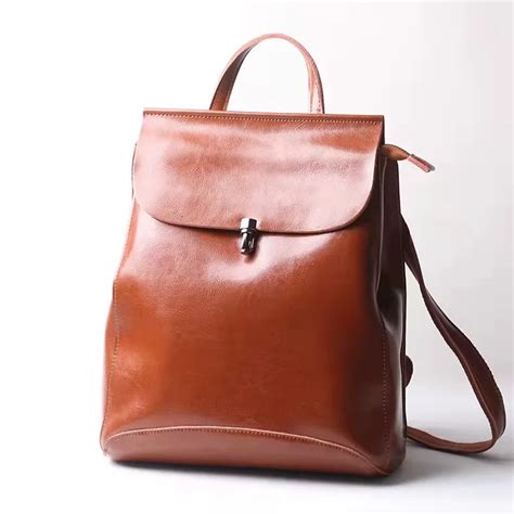 Nesitu Mochila Vintage De Cuero Genuino Para Hombre Y Mujer Morral De