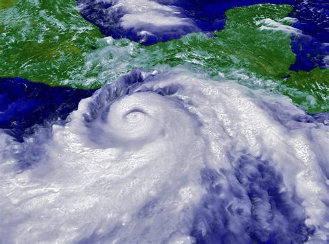 Coloured Satellite Image Of Hurricane Pauline Photograph By Nasagoddard