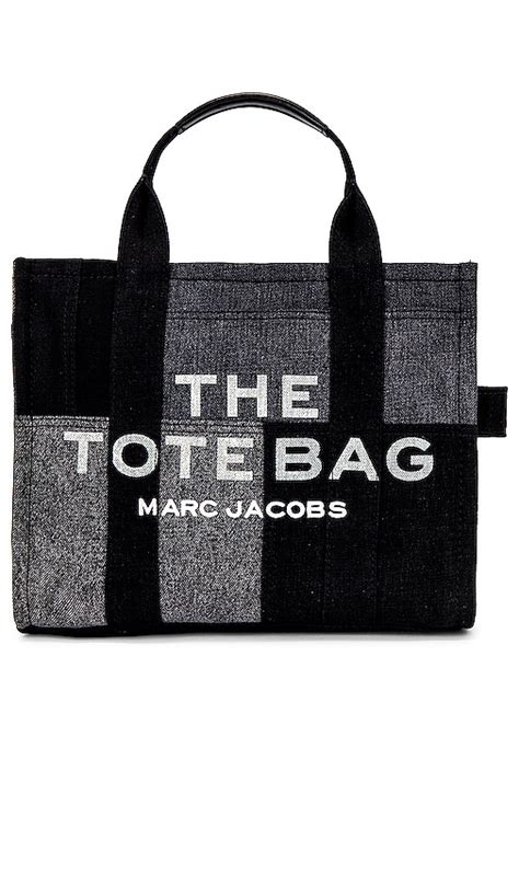 Marc Jacobs The Denim Medium Tote Bag In Black Revolve