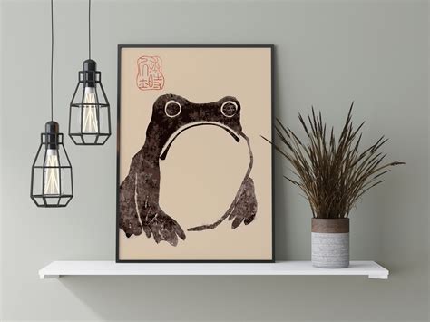 Japanese Frog Art Print, Lonely Frog Matsumoto Hoji Vintage Poster | e ...