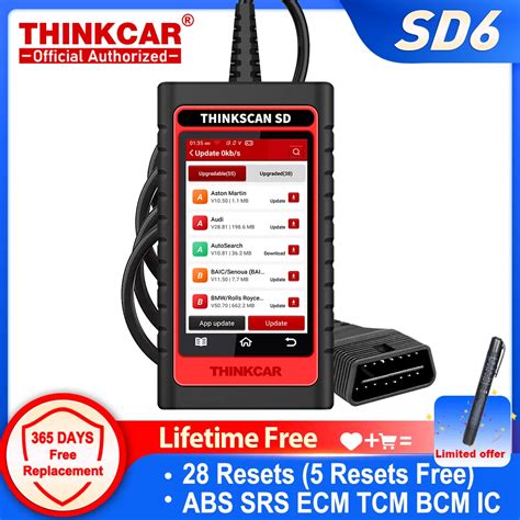 Thinkscan Sd Abs Srs Ecm Tcm Bcm Ic Obd Scanner With Af Reset