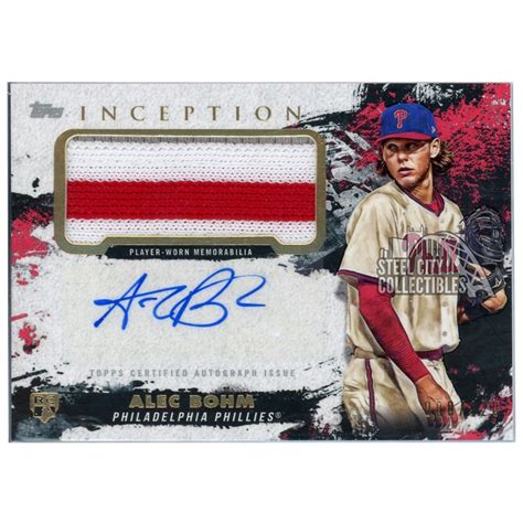 Alec Bohm 2021 Topps Inception Autograph Patch Rookie Card APC AB 9