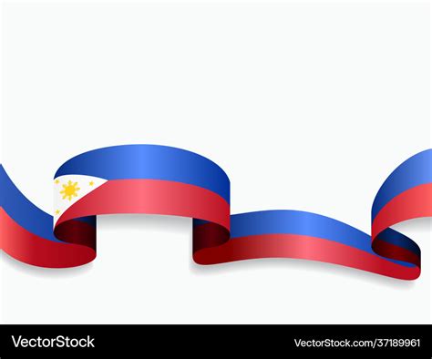 Philippines Flag Wavy Abstract Background Vector Image