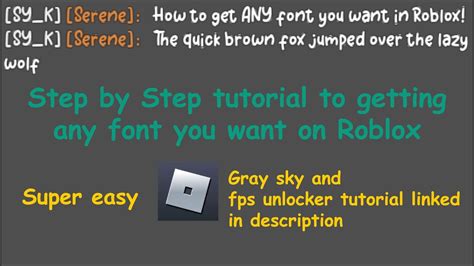 How To Change Your Font In Roblox 2024 YouTube