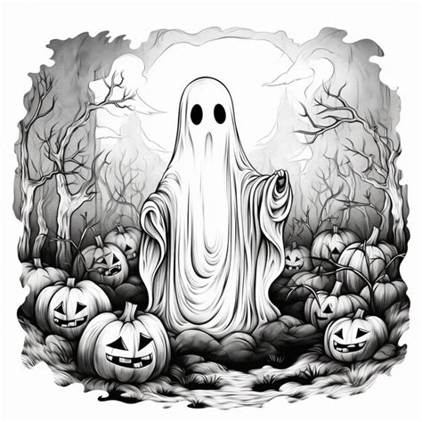 Premium Ai Image Whimsical Halloween Ghosts Funny Phantoms