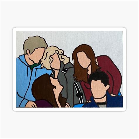 One Tree Hill Cast Painting Sticker For Sale By Ashshaiv Redbubble