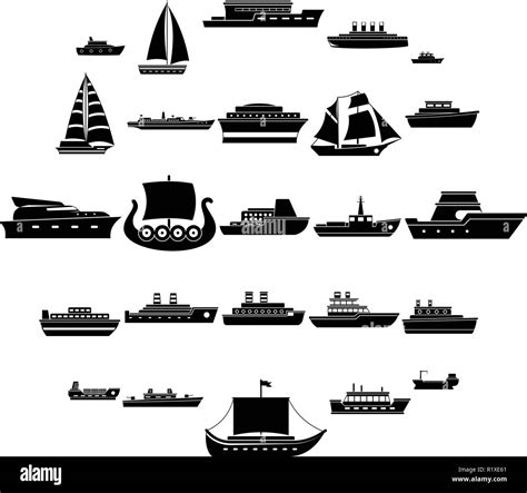 Boat Icons Set Simple Illustration Of 25 Boat Vector Icons For Web