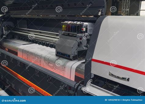 Large Format Printing Machine In Operation Stock Photo Image Of