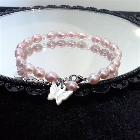 Pulsera Blest Jewellery Pearl Aaa Pulgadas Madre De La Etsy Espa A