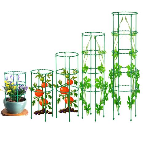 25 40 55 70 85cm Plastic Column Vine Plant Bracket Potted Plant Flower Tomato Support Pile Vine