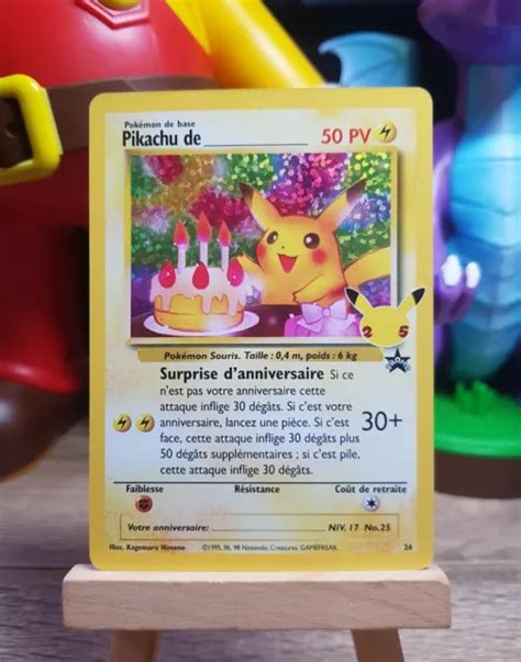 Carte Pok Mon Pikachu De Anniversaire Promo C L Brations