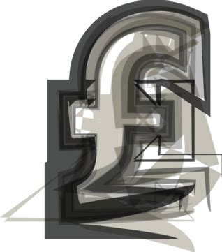 Abstract Pound Symbol British Inflation Illustration Vector British