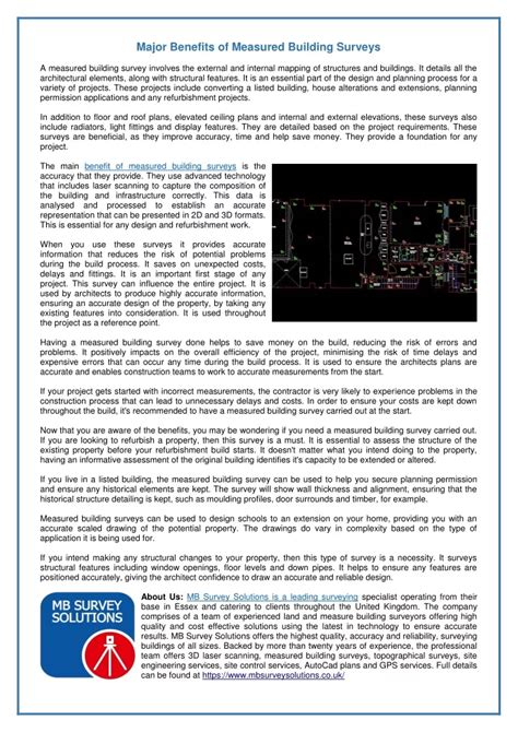 PPT Major Benefits Of Measured Building Surveys PowerPoint