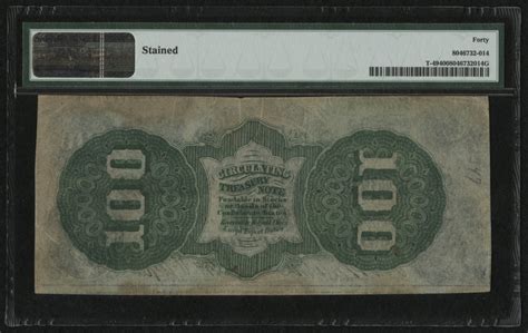 1862 100 One Hundred Dollars Confederate States Of America Richmond