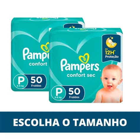 02 Pacotes Fralda Pampers Confort Sec Todos Os Tamanhos Shopee Brasil